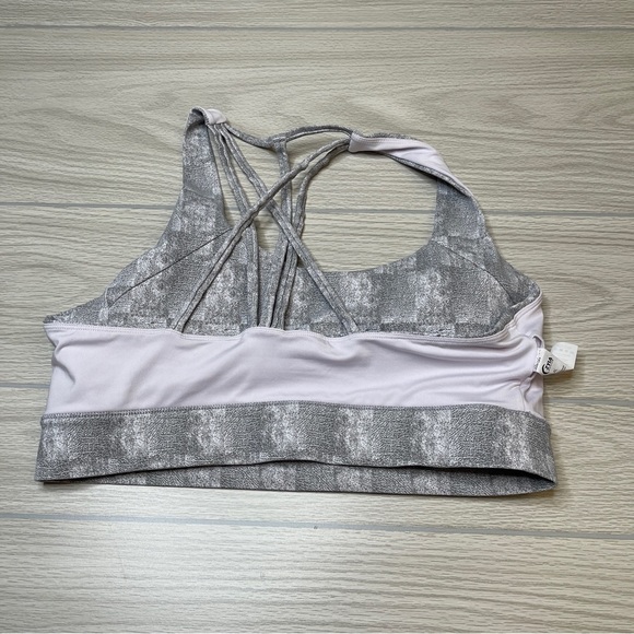 Zyia Active Gray White Strappy Racerback  Sports Bra Removable Pads Size XL - Picture 5 of 9
